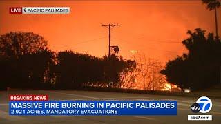 Pacific Palisades fire grows to nearly 3,000 acres