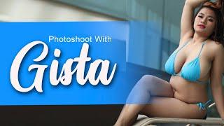 Photoshoot with GISTA | ber BIKINI biru makin ciamik