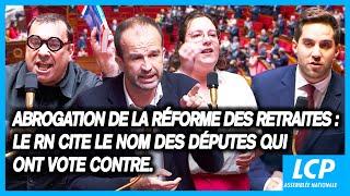 Abrogation de la réforme des retraites : Thomas Ménagé (RN) s'attire les foudres de l'hémicycle