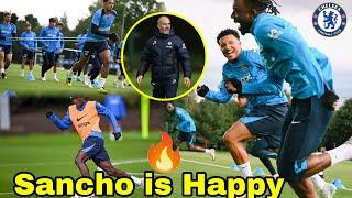 ENZO & CAICEDO ARE BACK!Sancho HappyInside Chelsea Training Today | Maresca James Jackson