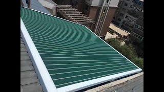 factory custom-made top motorized Skylight blind or conservatory awning over glass roof