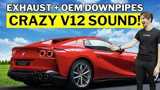 THE BEST SOUNDING V12!! Ferrari 812 with Valvetronic Designs Sport Catback Exhaust + OEM Downpipes