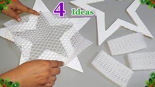 DIY 4 Genius Christmas idea made from waste Fruit Foam Net | DIY Christmas craft idea366