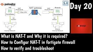 Site-to-Site VPN with NAT-T in Fortinet Firewall | DAY 24 | Fortinet | NSE4 Training