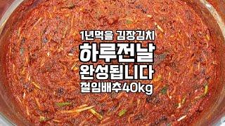 김장김치맛있게담그는법️시어머니가 깜짝 놀랄 비법 알려드릴게요.절임배추40키로양념은 꼭 이렇게 해보세요.