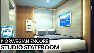 Norwegian Encore | Studio Stateroom and Studio Lounge Full Tour & Review 4K | Category B1