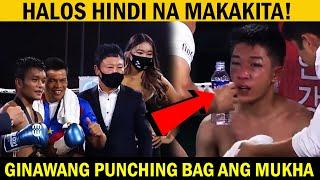 HALOS HINDI NA MAKAKITA! GINAWANG PUNCHING BAG NG PINOY ANG MUKHA NG KALABAN