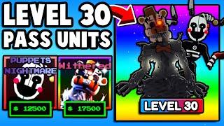 I Got SHINY LEVEL 30 PREMIUM PASS UNITS! *SEASON 5* (Five Nights TD)