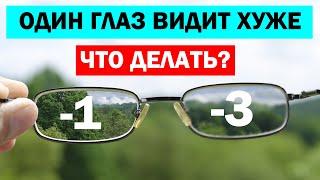 НЕРАВНОМЕРНОЕ ЗРЕНИЕ / Как восстановить зрение, если один глаз видит хуже другого?