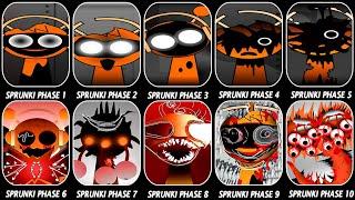 Phase 1 VS Phase 2 VS Phase 3 VS Phase 4 VS Phase 5 VS Phase 6 VS Phases 7-10 in Incredibox Sprunki!