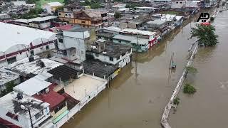 Streets submerged as Mexico's Coatzacoalcos river overflows after intense seasonal rain