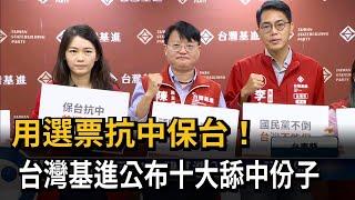 抗中保台！台灣基進公布十大舔中份子－民視新聞