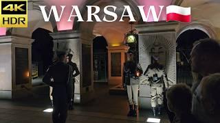 Zmiana warty, grób nieznanego żołnierza. Pl. Piłsudskiego. Guard change in Warsaw, Warszawa 4K HDR