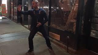 Neat People Found On Street - NYC - Miguel demonstrating some Tai Chi - 6-4th-2017.