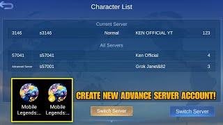 How to Create New Advance Server Account in Mobile Legends! Faster Way to Enter Advance Server 2024!