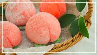 진짜 복숭아 같은 복숭아찹쌀떡 Peach glutinous rice cake │순백설탕