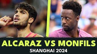 Entertaining Carlos Alcaraz vs Gael Monfils Shotmaking | Shanghai 2024 Highlights