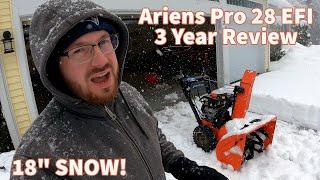 Ariens Professional 28 Hydro EFI : 3 Year Snowblower Review with 18"+ Snow