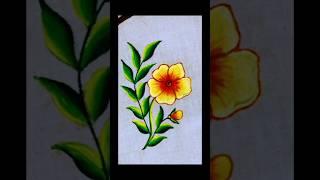 Easy Painting for Beginners #flowerpainting #painting #birdsounds #shorts