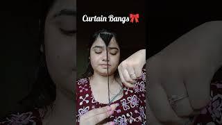 easily cut "curtain bangs"at home #viralvideo #trending #yt #hack #haircut#bestyoutuber#shorts