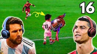 Messi & Ronaldo React To Funny Clips 16!