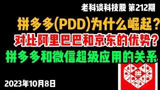 第212期：拼多多（PDD）为什么能够逆势崛起？对于阿里巴巴和京东，拼多多的优势有哪些？为什么拼多多的成功和腾讯息息相关？今天就说一说原因