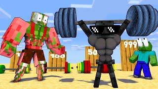 Minecraft Mobs : WHO IS THE STRONGEST & FITNESS CHALLENGE - Minecraft Animation