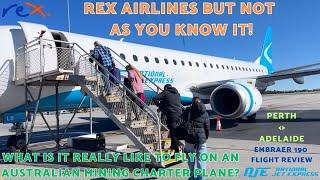 Why do REX use a NATIONAL JET EXPRESS Embraer E190 on its new Perth to Adelaide Route? FLIGHT REVIEW