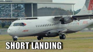 ATR-72 Pilots Shock the Crowd with a Mind-Blowing Short Landing at Farnborough 2024 Airshow!