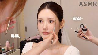 메이크업샵 ASMR 조용한 웨딩샵에서 가을 핀터레스트 감성 웨딩 메이크업 받아봤어요!