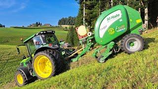 John Deere 6130R mit McHale F5600 | Rundballen pressen | Röthlisberger Otzenberg