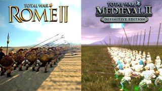 Pikemen in Medieval II vs. Rome II Total War