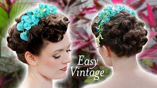 SHORT HAIR 1940s Updo Tutorial [VINTAGE HAIR]