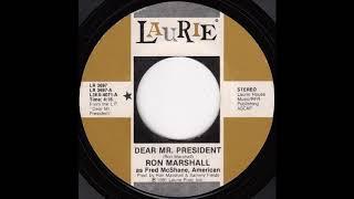 Ron Marshall - Dear Mr  President