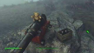 Fallout 4 - Far Harbor - Underwater Teddy Bear on Cannon