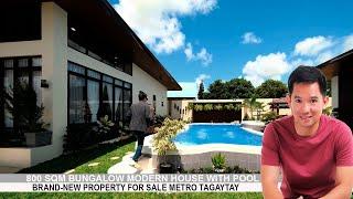 SIMPLE MODERN BUNGALOW with Pool Metro Tagaytay | House Tour C91 | HOUSE FOR SALE