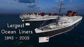 Largest Ocean Liners Length Comparison (3D)
