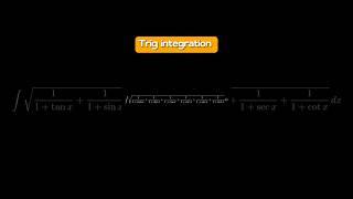 All Trig  function integration #maths