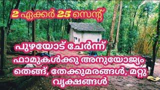 #realestate #kerala പുഴയോരം 2 ഏക്കർ 25 സെന്റ്പറമ്പ് , എല്ലാതരം ഫാമുകൾക്കും അനുയോജ്യം, തെങ്ങ് മാവ്,,