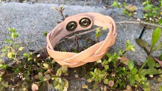 Leather Mystery Braid Cuff Bracelet