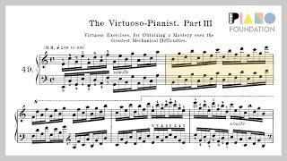 Hanon No. 49 - Stretches from the 1-4 and 2-5 fingers (Hanon Virtuoso Pianist with sheet music)