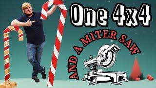 4x4 Candy Canes! Easy Christmas Woodworking Project