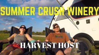 Harvest Host Free Camping: Summer Crush Winery and Vineyard in our Little Guy Max