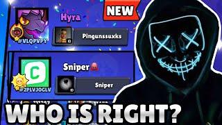 HYRA TRIED SOMETHING on SNIPERWHO is RIGHT ?? `Brawl Stars