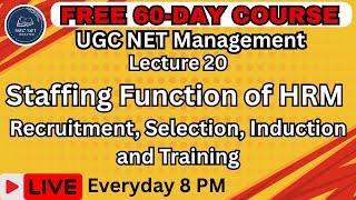 Staffing Function of HRM | UGC NET Management | #ugcnetmanagement #hrm #ugcnetbooster
