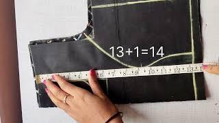 Size 32" Princess cut blouse cutting and stitching