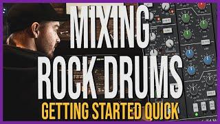 ROCK DRUMS mixing process - getting started in 10 mins!