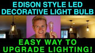 LED Edison Style Teardrop LED Light Bulb by OMED Unbox Demo Review