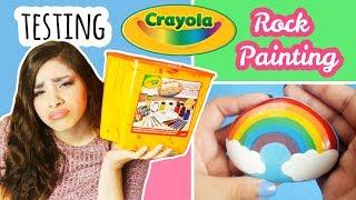 Testing Crayola "Rock Painting" Kit | Collab With NerdECrafter