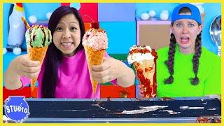 Conveyor Belt CHALLENGE! How to Make ICE CREAM!